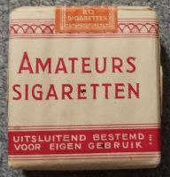 Nizozemské druhoválečné cigarety Amateurs Sigaretten