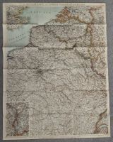 Rakousko Uherská mapa Frankreich und Belgien
